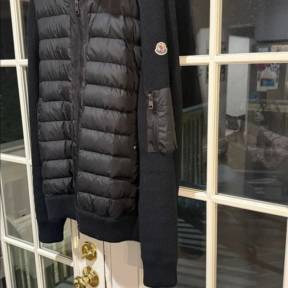 Moncler Black Hooded Puffer Jacket